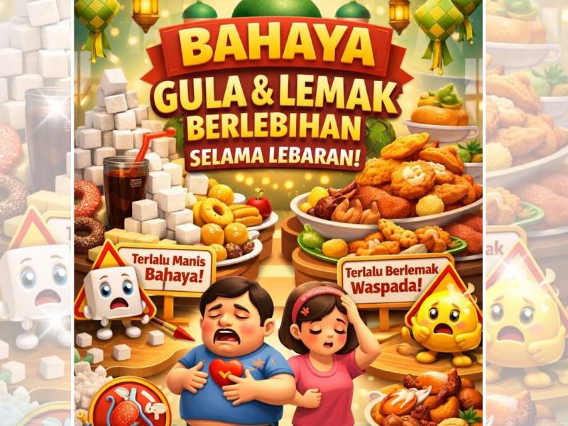 WASPADA MAKANAN TINGGI GULA DAN LEMAK SELAMA LEBARAN